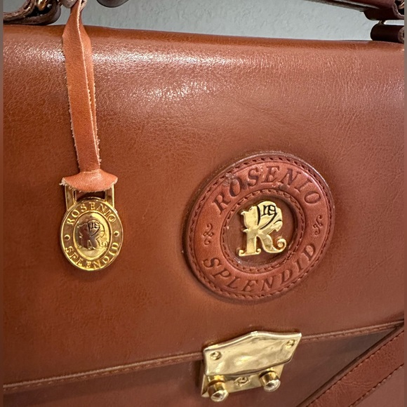 Vintage hard shell leather Rosineo Splendid briefcase - Picture 3 of 8
